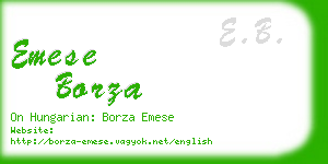 emese borza business card